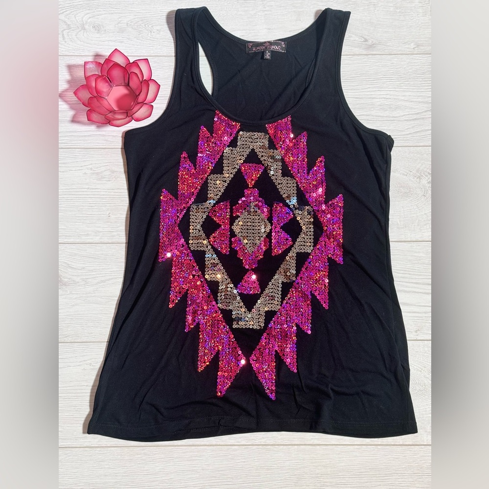 Almost Famous Sequence Tank Top - Large